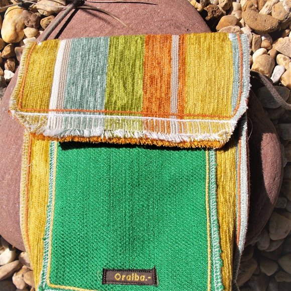 Handmade Oralba Colorful Fabric Crossbody Purse - Picture 1 of 8